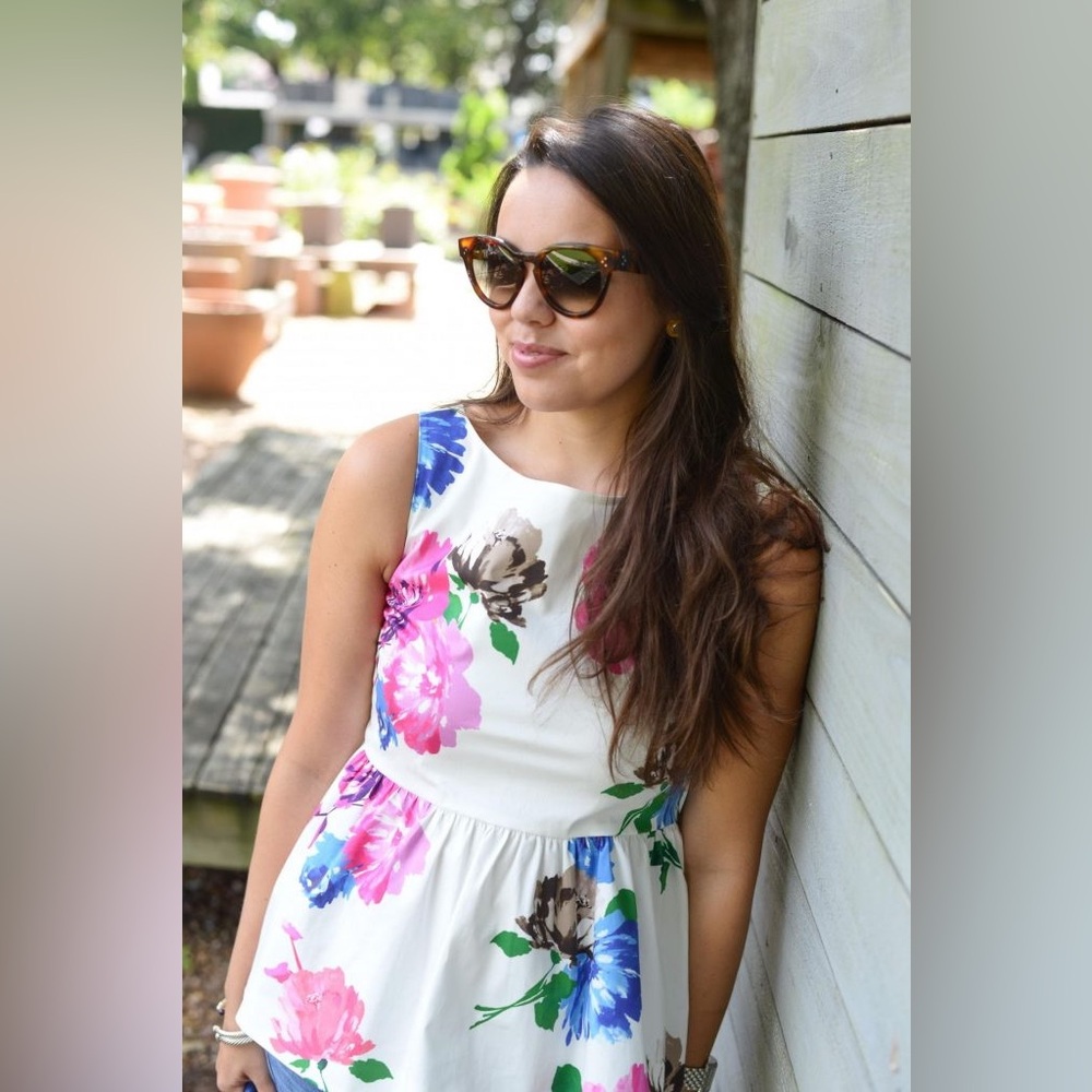 Kate Spade Floral Peplum Top